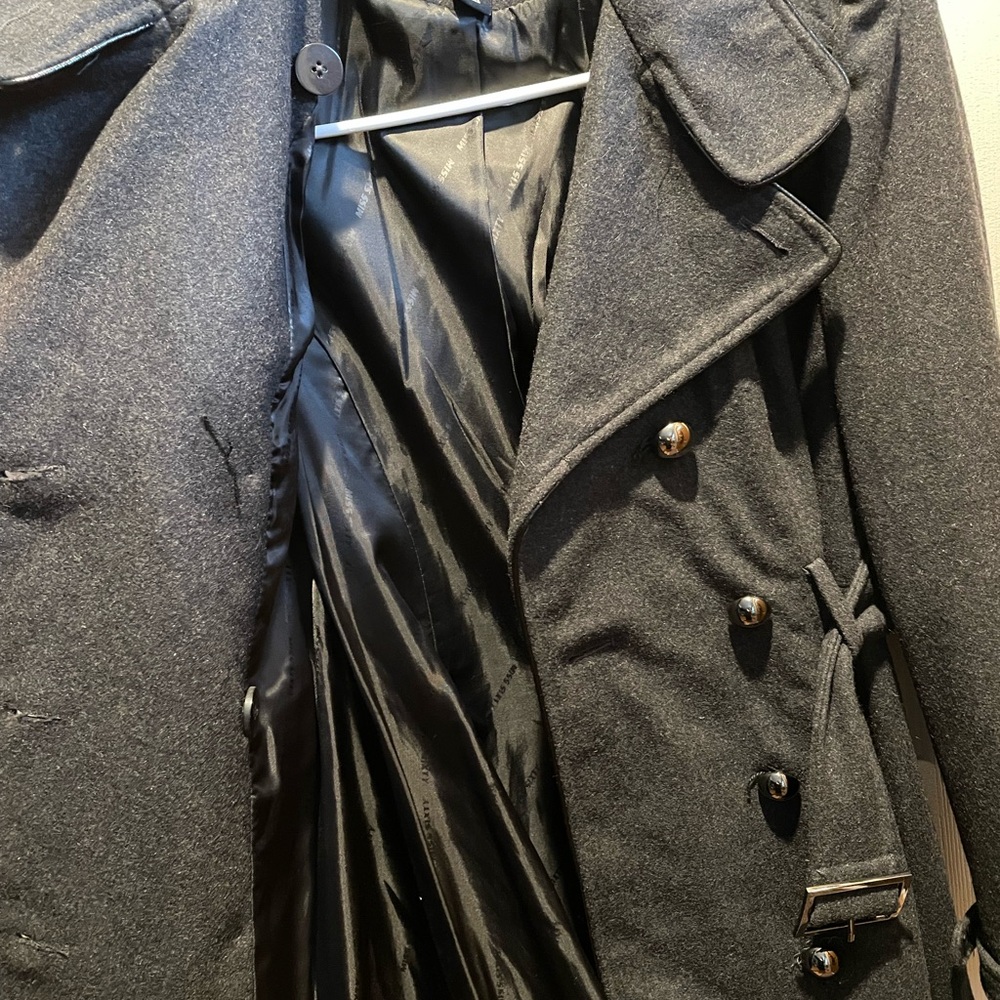 Miss Sixty Charcoal Wool Blend Coat - Picture 6 of 9